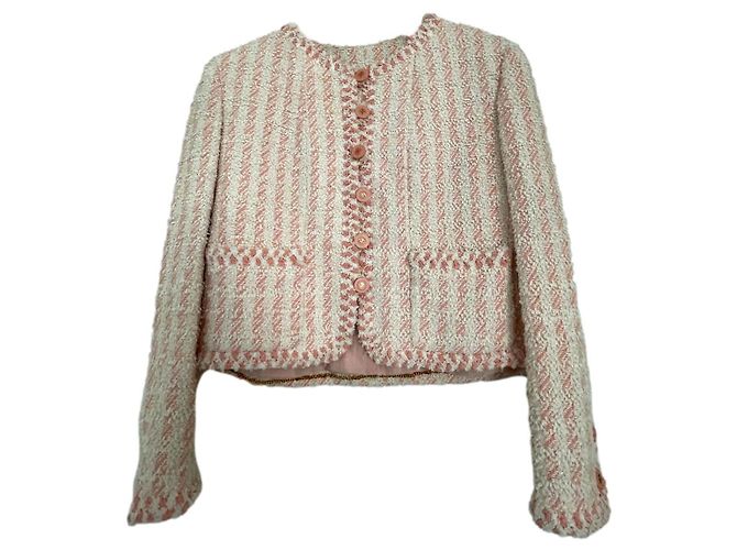 Cambon Chanel 1994 runway collection Pink Jacket 40