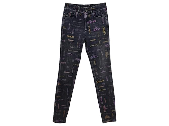 Chanel 2022 Spring Logo Jeans Cotton  ref.1407884