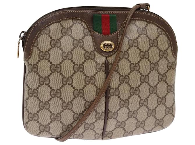 GUCCI Bolso de hombro GG Supreme Web Sherry Line PVC Beige 904 02 047 autenticación 75884  ref.1407904