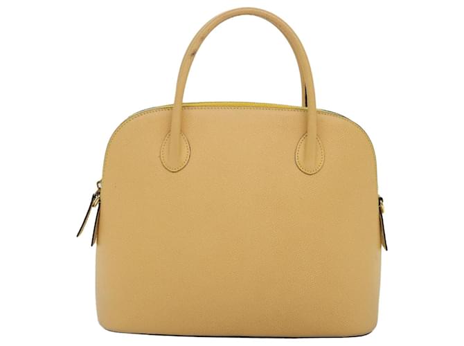 Céline CELINE Sac à Main Cuir 2façon jaune Auth bs14695  ref.1407912