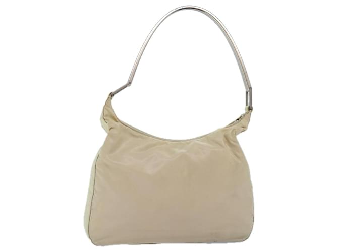 PRADA Shoulder Bag Nylon Beige Auth 76122  ref.1407933