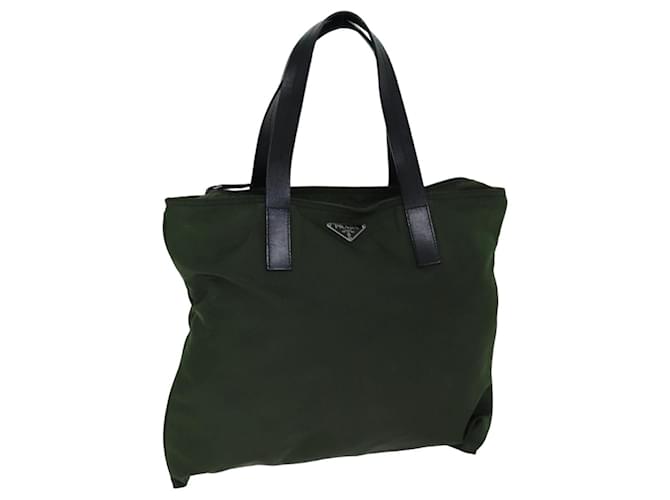 PRADA Borsa Tote Nylon Khaki Auth 76804 Cachi  ref.1408010