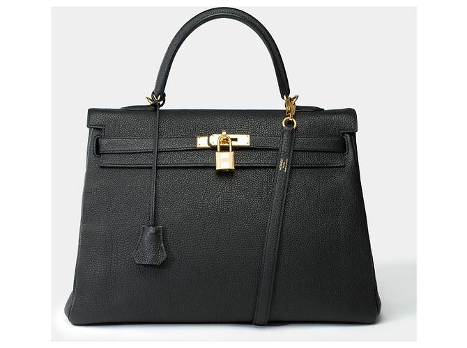 Hermès Hermes Kelly bag 35 in black leather - 101952