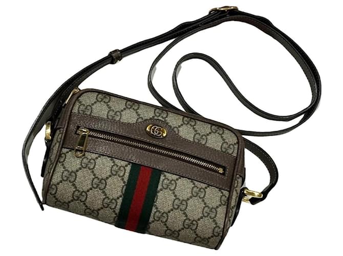 Gucci Mini Ophidia GG Marrón claro Nylon  ref.1408062