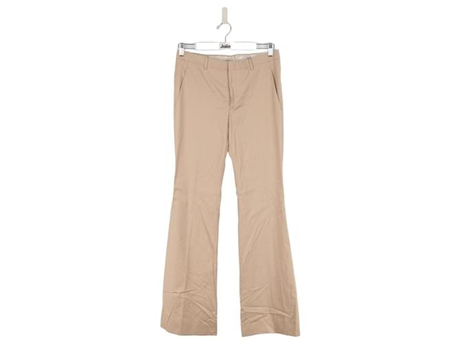 Miu Miu Wide cotton pants Beige  ref.1408087