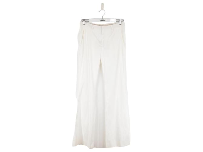 Miu Miu Pantaloni dritti in cotone Bianco  ref.1408090