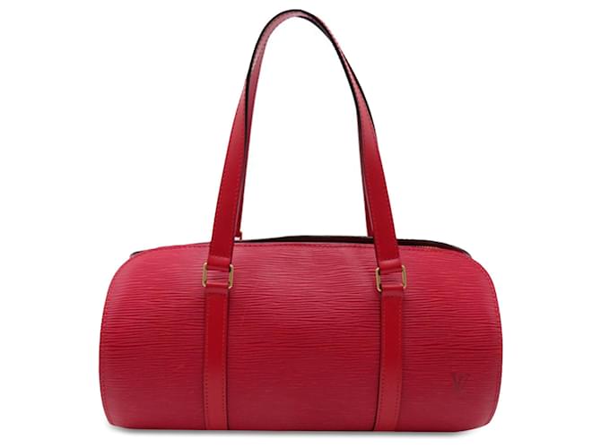 Bolsa Louis Vuitton Epi Soufflot Vermelha Vermelho Couro  ref.1408168