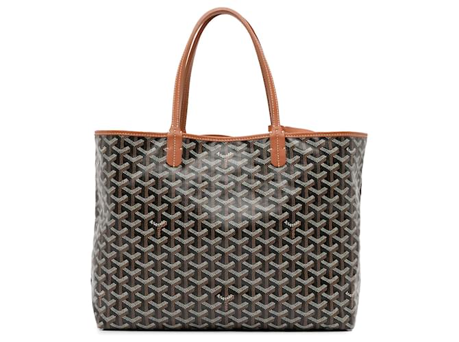 Schwarze Goyard Goyardine Saint Louis PM Einkaufstasche Leder  ref.1408234