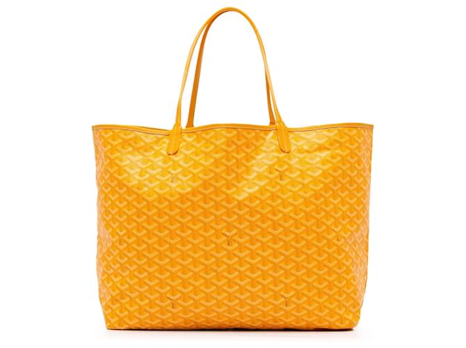 Gelbe Goyard Goyardine Saint Louis GM Einkaufstasche Leder  ref.1408287