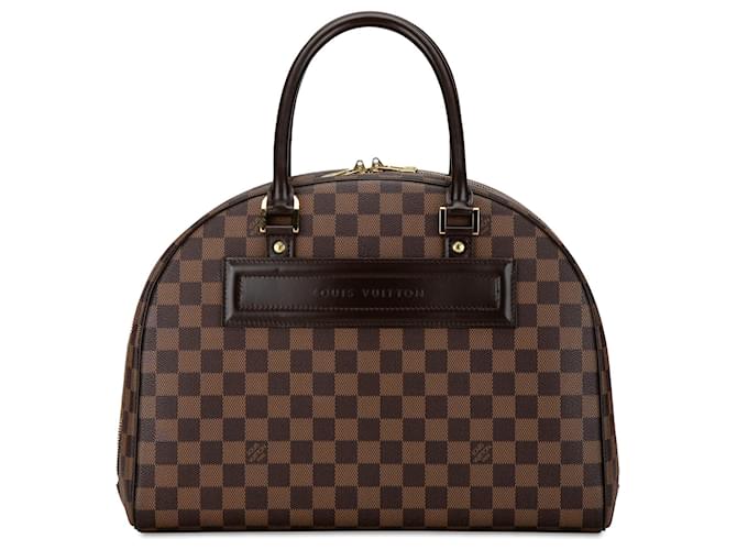 Borsa da viaggio marrone Louis Vuitton Damier Ebene Nolita Pelle  ref.1408300