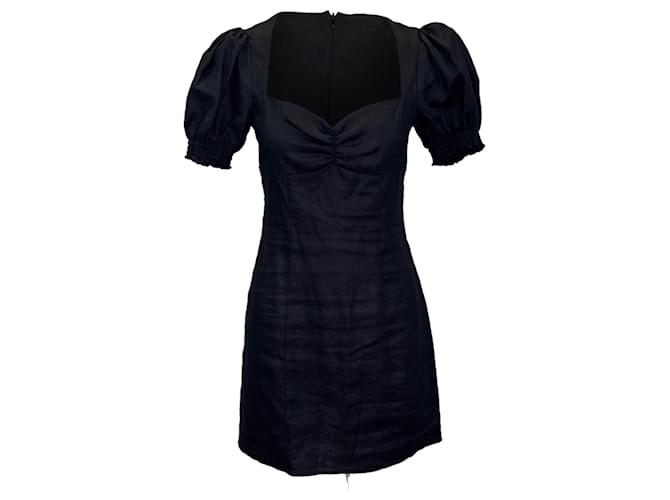 Black Reformation Linen Mini Dress Size US 6  ref.1408460