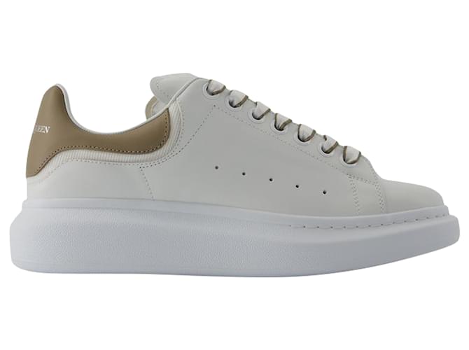 Oversized Sneakers Alexander Mcqueen Leather White Beige