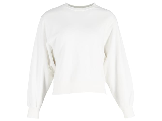 Autre Marque The Frankie Shop Crew Neck Long Sleeve Sweater in White Polyester  ref.1408596