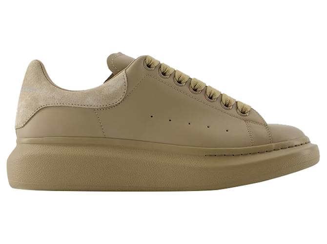 Oversized Sneakers - Alexander McQueen - Leather - Brown Pony-style calfskin  ref.1408616