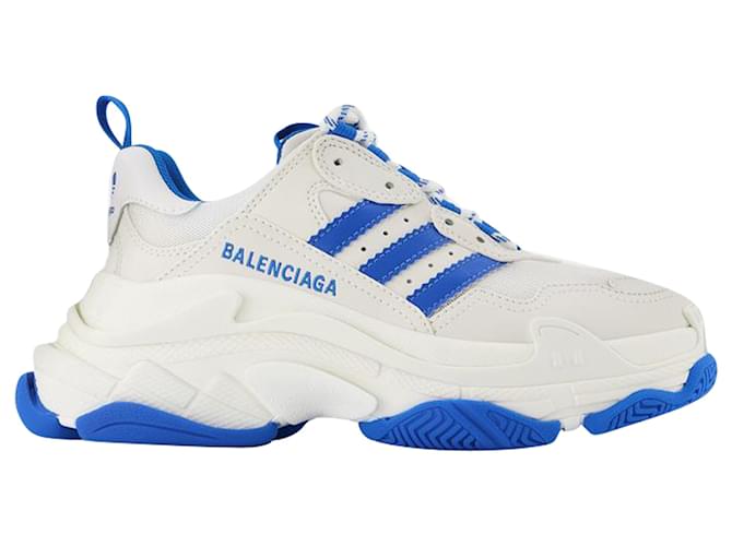 Triple S ""A"" Sneakers - Balenciaga - White/Blue  ref.1408628