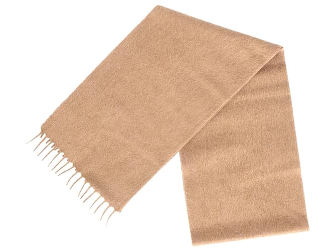 Prada Fringed Scarf in Beige Wool  ref.1408630