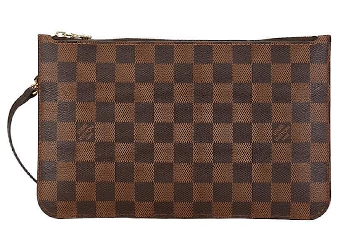 Louis Vuitton Damioer Ebene Neverfull Bolsa de lona em bom estado  ref.1408674