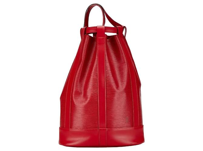 Louis Vuitton Epi Leather Randonnee PM Sac à bandoulière M52357 en très bon état général Cuir Rouge  ref.1408683