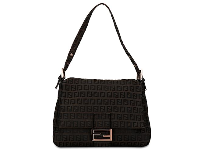 Fendi Brown Zucchino Canvas Mamma Forever Marrone Marrone scuro Tela Panno  ref.1408799