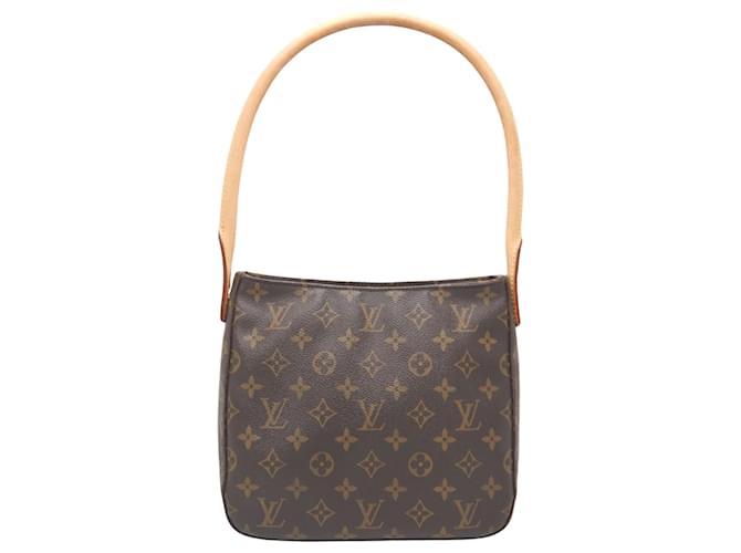 Louis Vuitton Looping MM Castaño Lienzo  ref.1408852