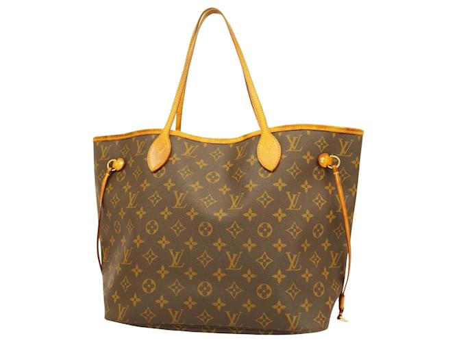 Louis Vuitton Neverfull MM Braun Leinwand  ref.1408858