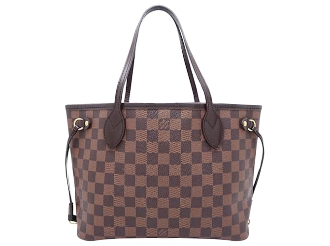 Louis Vuitton Neverfull PM Braun Leinwand  ref.1408884