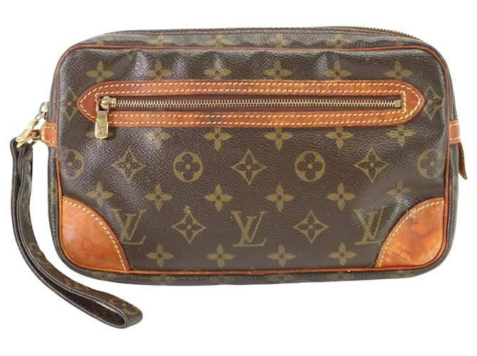 Louis Vuitton Marly Dragonne Marrom Lona  ref.1408896