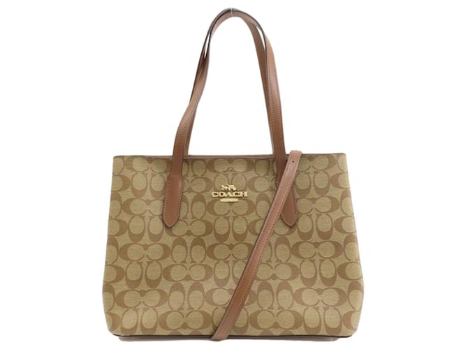 Coach Signature Brown Cloth  ref.1408918