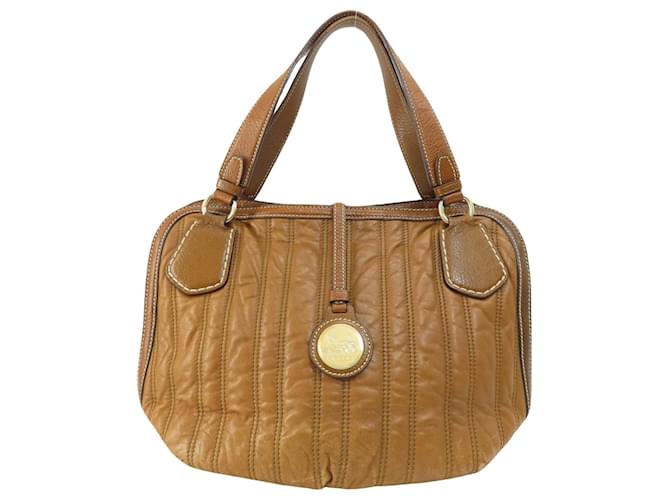 Céline Celine Macadam Brown Leather  ref.1409006