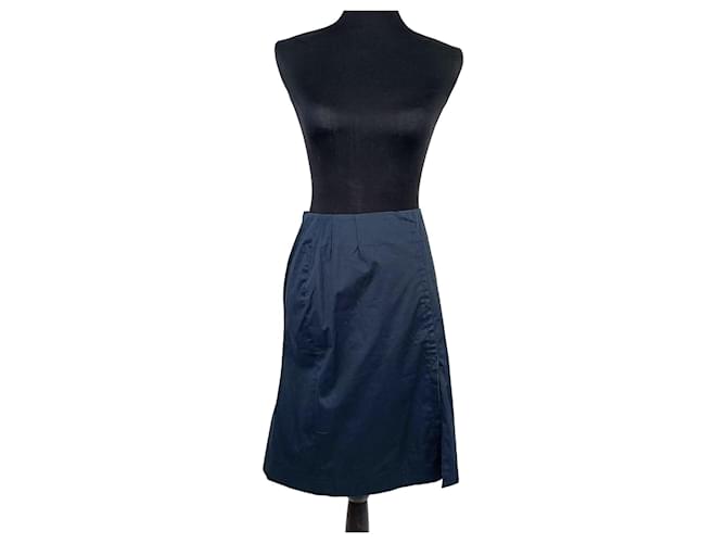 Gucci short blue skirt y2k Navy blue Cotton  ref.1409045