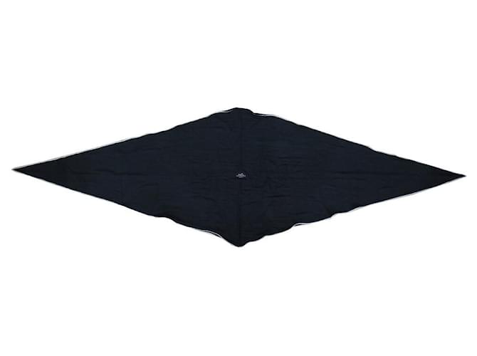 Hermès FOULARD HERMES LOSANGE CACHEMIRE ET SOIE NOIR CASHEMERE BLACK SILK SCARF  ref.1409091