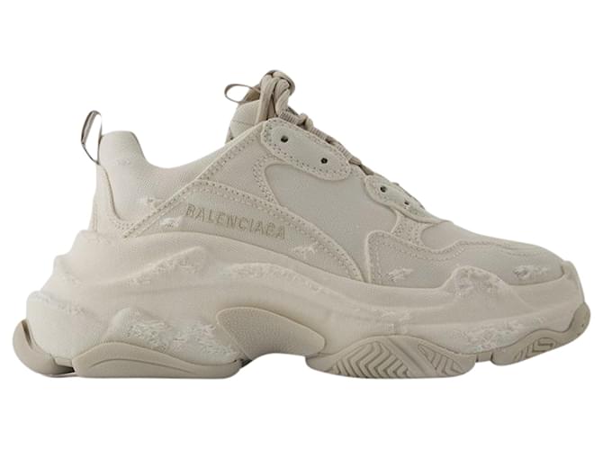 Triple S Sneakers - Balenciaga - Synthetic - Beige Brown  ref.1409110