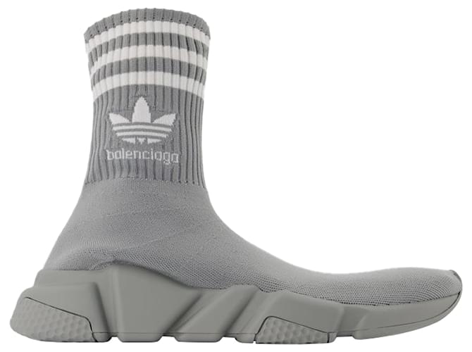 Scarpe da ginnastica Speed Lt Adidas - Balenciaga - Grigio/Logo Bianco  ref.1409120