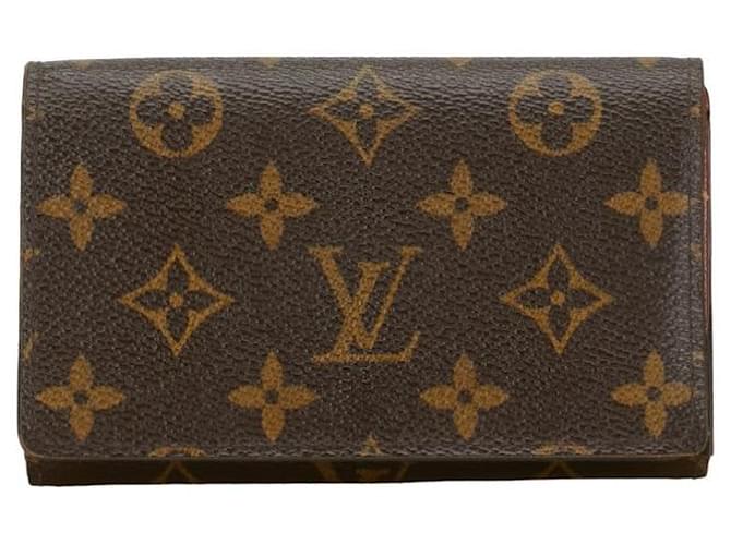 Louis Vuitton PVC Leather Portefeuille Trésor Wallet M61736 in Very Good Condition Brown Plastic  ref.1409129