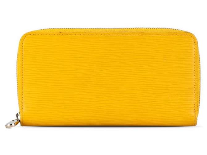 Carteira Longa Zippy Epi Louis Vuitton M81229 em Couro Amarelo Girassol em Muito Bom Estado  ref.1409142