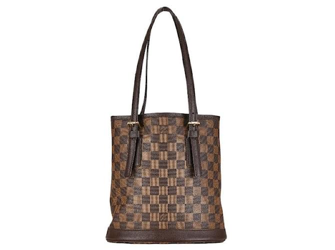 Louis Vuitton Damier Mare Handbag N42240 Brown PVC Leather in Very Good Condition Cloth  ref.1409146