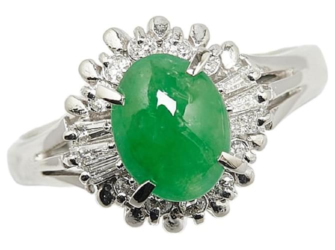 & Other Stories PT900 Jade Platino 1.17CT Diamond 0.24Tamaño del anillo 9.5 En GRAN estado Plata Metal  ref.1409167