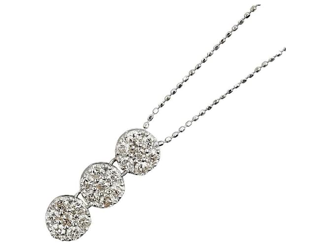 & Other Stories K18WG White Gold Diamond 1.00ct Pendant Necklace in Pristine Condition Metal  ref.1409168