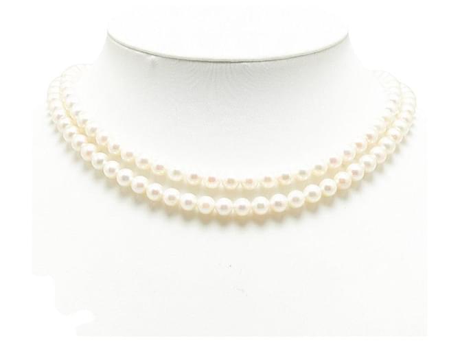 & Other Stories LuxUness Classic Pearl Necklace Colar de metal em excelente estado Branco  ref.1409185