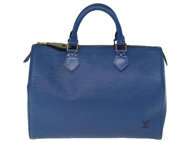 Louis Vuitton Speedy Cuir Bleu  ref.1409200