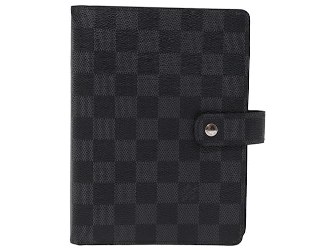 Organizer Louis Vuitton Agenda Cover Preto Lona  ref.1409223