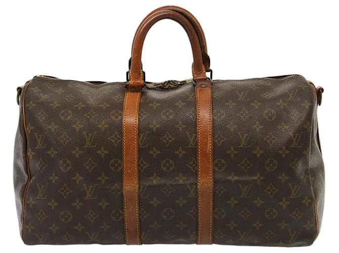 Louis Vuitton Keepall Bandouliere 45 Toile Marron  ref.1409246