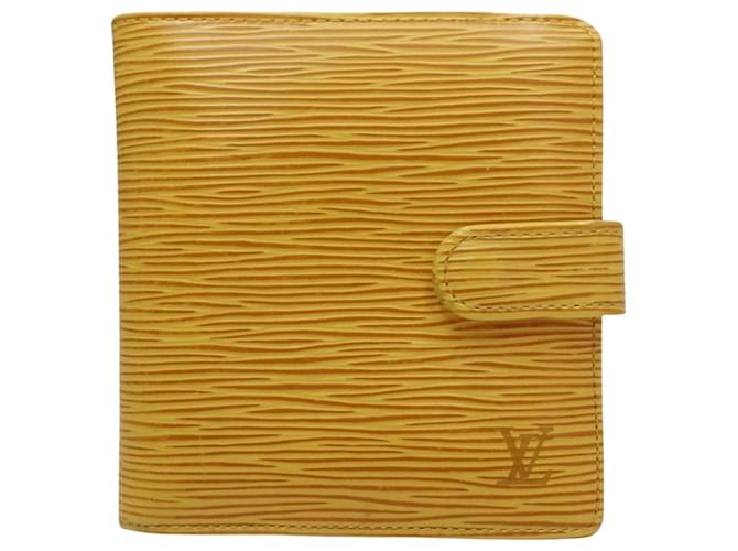 Louis Vuitton Porte billette Cuir Jaune  ref.1409262