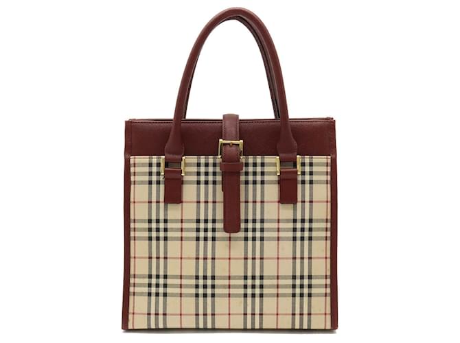 Burberry Nova Cheque Beige Lienzo  ref.1409330