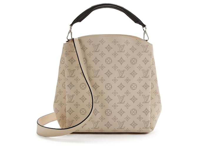 Mahina Babylone Bolso Louis Vuitton Babylone PM Mahina Galet Beige Cuero  ref.1409351