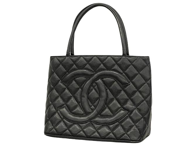 Timeless Chanel shopping Black Leather  ref.1409371