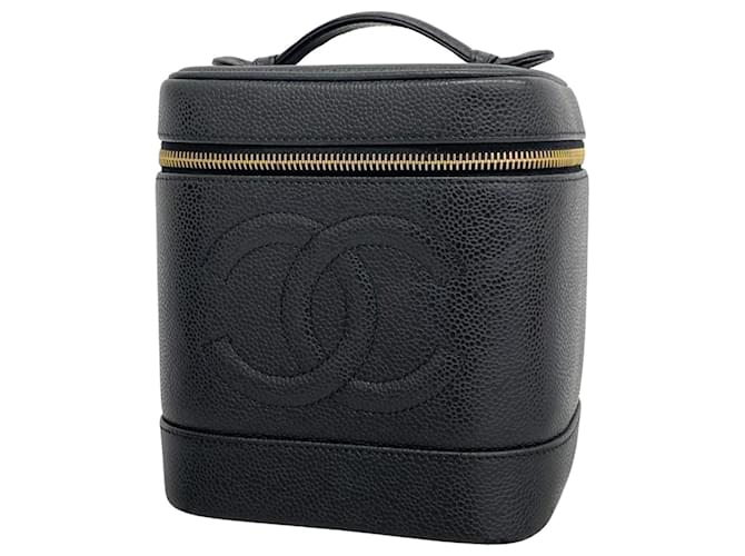 Chanel Vanity Black Leather  ref.1409381