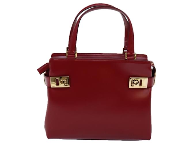 Salvatore Ferragamo Gancini Red Leather  ref.1409444