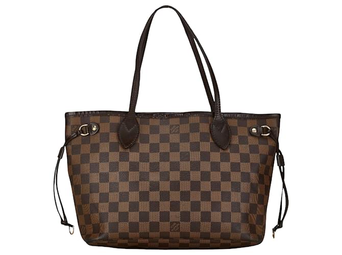 Louis Vuitton Neverfull PM Braun Leinwand  ref.1409518