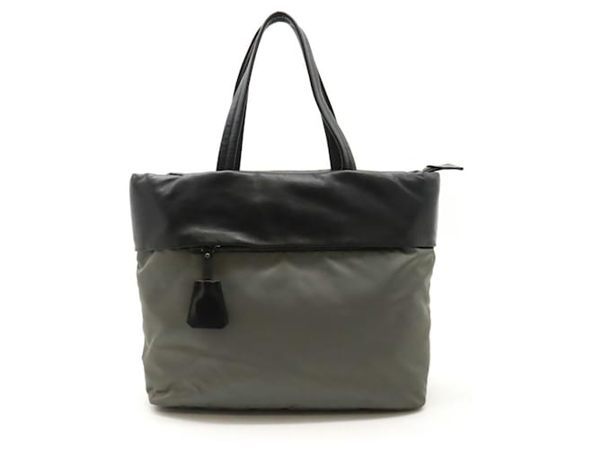 Tote Prada Tessuto Braun Synthetisch  ref.1409521